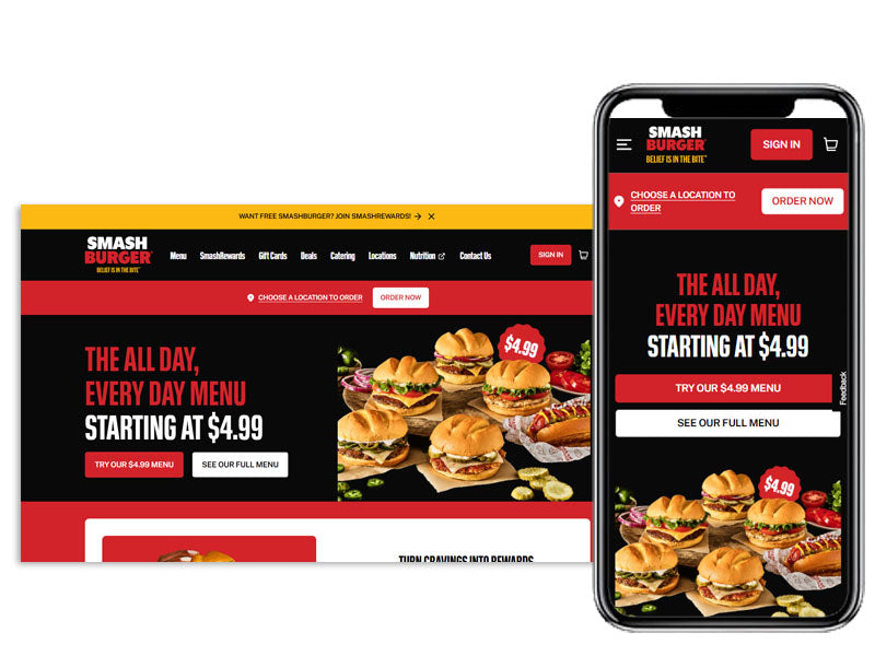 Smashburger Website & Mobile Experience Modernization