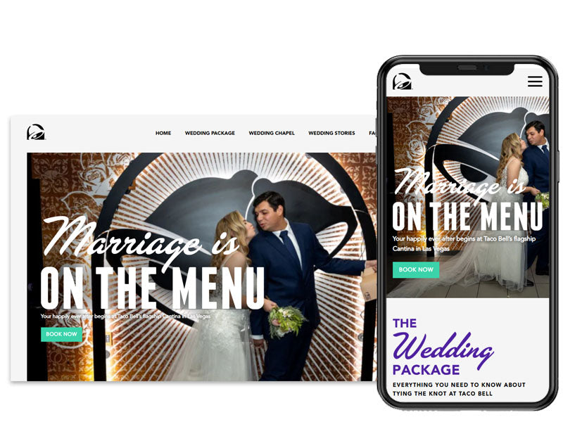 Taco Bell Wedding Shopify Booking Experience